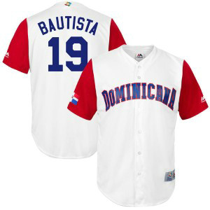 Dominican Republic Baseball 19 Jose Bautista White 2017 World Baseball Classic Jersey