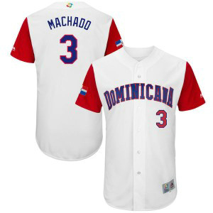 Dominican Republic Baseball 3 Manny Machado White 2017 World Baseball Classic Jersey