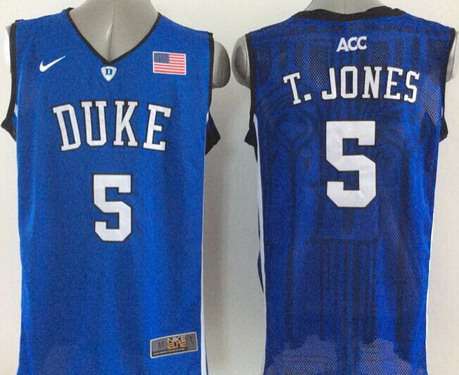 Duke Blue Devils #5 Tyus Jones Blue Jersey Duke Blue Devils #5 Tyus Jones Blue Jersey