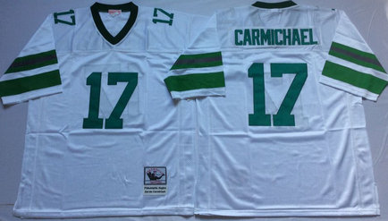 Eagles 17 Harold Carmichael White M&N Throwback Jersey