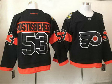 Flyers 53 Shayne Gostisbehere Black 2017 Stadium Series Reebok Jersey