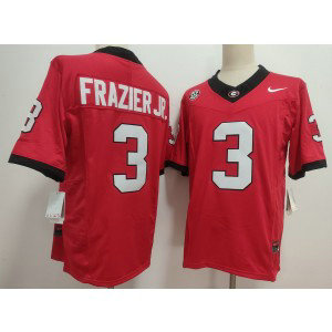 Georgia Bulldogs 3 Nate Frazier Jr. Red F.U.S.E. Vapor Limited Men Jersey
