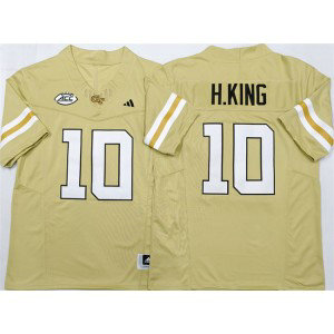 Georgia Tech Yellow Jackets 10 Haynes King Golden F.U.S.E. Vapor Limited Men Jersey