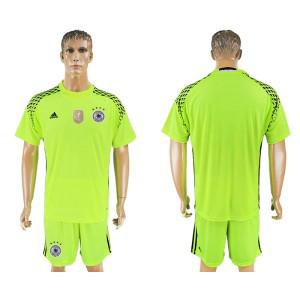 Germany Fluorescent Green Goalkeeper Soccer Jersey