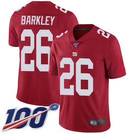 Giants #26 Saquon Barkley Red Alternate Men's Stitched Football Giants #26 Saquon Barkley Red Alternate Men's Stitched Football