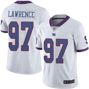 Giants #97 Dexter Lawrence White Men's Stitched Football Limited Rush Jersey