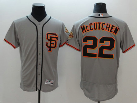 Giants 22 Andrew McCutchen Gray Flexbase Jersey