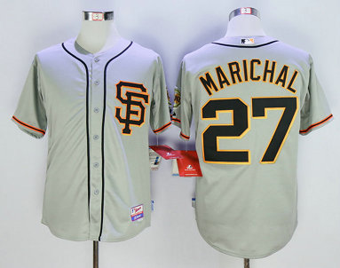 Giants 27 Juan Marichal Grey Cool Base Jersey
