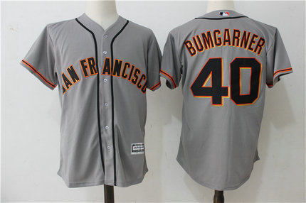 Giants 40 Madison Bumgarner Gray Alternate Cool Base Jersey Giants 40 Madison Bumgarner Gray Alternate Cool Base Jersey