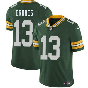 Green Bay Packers 13 Kyron Drones Green 2026 Draft F.U.S.E. Vapor Limited Men Jersey