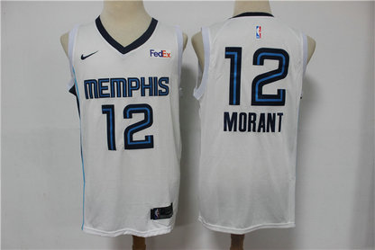 Grizzlies 12 Ja Morant White Nike Swingman Jersey