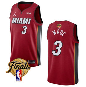 Heat 3 Dwyane Wade Red 2023 NBA Finals Patch Swingman Jersey Heat 3 Dwyane Wade Red 2023 NBA Finals Patch Swingman Jersey