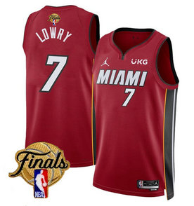 Heat 7 Kyle Lowry Red 2023 NBA Finals Patch Swingman Jersey Heat 7 Kyle Lowry Red 2023 NBA Finals Patch Swingman Jersey