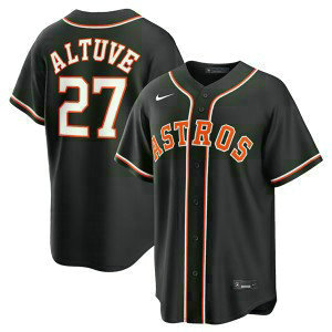 Houston Astros 27 Jose Altuve 2026 Black Out Cool Base Men Jersey