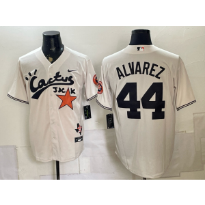 Houston Astros 44 Yordan Alvarez Cream Men Jersey