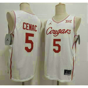 Houston Cougars 5 Chris Cenac Jr. White Vapor Limited Men Jersey