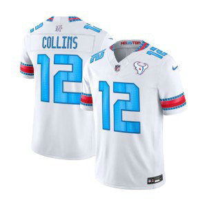 Houston Texans 12 Nico Collins White 2026 Rivalries F.U.S.E. Vapor Limited Men Jersey