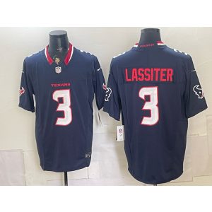 Houston Texans 3 Lassiter Navy White F.U.S.E. Vapor Limited Men Jersey