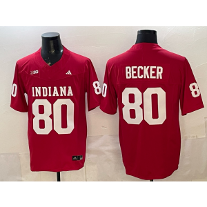 Indiana Hoosiers 80 Becker Red F.U.S.E. Vapor Limited Men Jersey