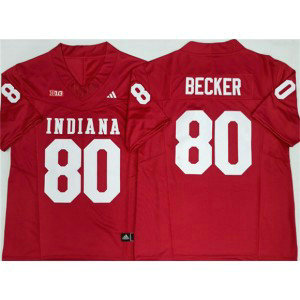 Indiana Hoosiers 80 Charlie Becker Red F.U.S.E. Vapor Limited Men Jersey