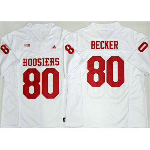 Indiana Hoosiers 80 Charlie Becker White 2026 F.U.S.E. Vapor Limited Men Jersey (2)