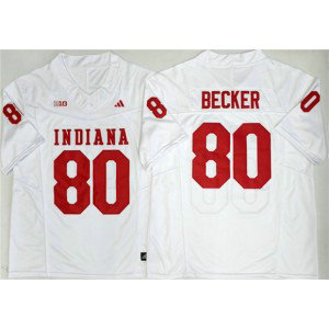 Indiana Hoosiers 80 Charlie Becker White 2026 F.U.S.E. Vapor Limited Men Jersey