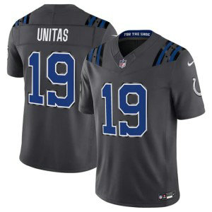 Indianapolis Colts 19 Johnny Unitas Dark Gray 2026 Rivalries F.U.S.E. Vapor Limited Men Jersey