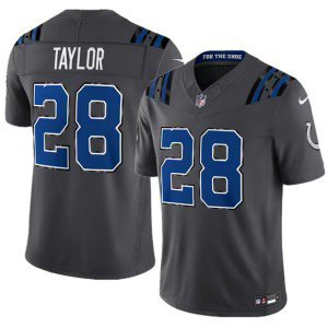 Indianapolis Colts 28 Jonathan Taylor Dark Gray 2026 Rivalries F.U.S.E. Vapor Limited Men Jersey