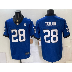 Indianapolis Colts 28 Taylor F.U.S.E. Vapor Limited Men Jersey with C Patch