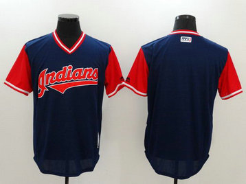 Indians Majestic Navy 2017 Players Weekend Team Nickname Jersey