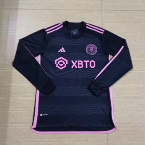 Inter Miami CF 10 Lionel Messi Black Long Sleeve Soccer Men Jersey