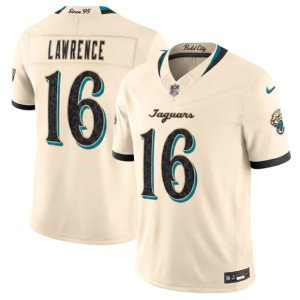 Jacksonville Jaguars 16 Trevor Lawrence Cream 2026 Rivalries F.U.S.E. Vapor Limited Men Jersey