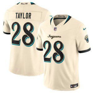 Jacksonville Jaguars 28 Fred Taylor Cream 2026 Rivalries F.U.S.E. Vapor Limited Men Jersey