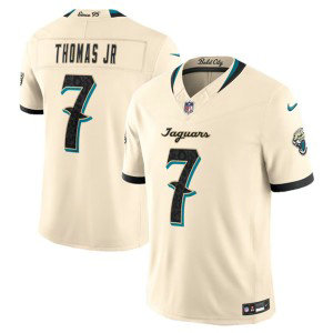 Jacksonville Jaguars 7 Brian Thomas Jr. Cream 2026 Rivalries F.U.S.E. Vapor Limited Men Jersey