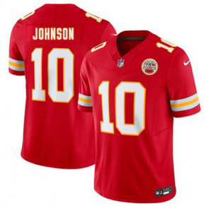 Kansas City Chiefs 10 Emmett Johnson Red 2026 Draft F.U.S.E. Vapor Limited Men Jersey