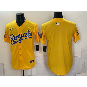 Kansas City Royals Blank Yellow Men Jersey