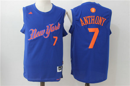 Knicks 7 Carmelo Anthony Royal 2016 Christmas Day Swingman Jersey