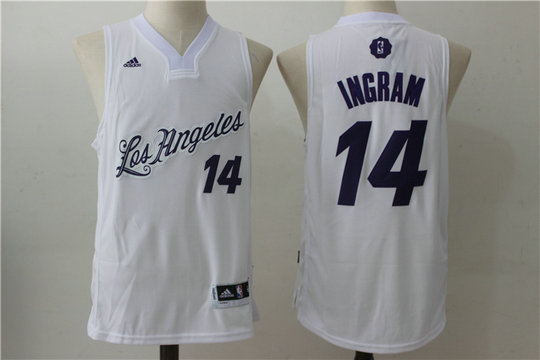 Lakers 14 Brandon Ingram White 2016 Christmas Day Swingman Jersey