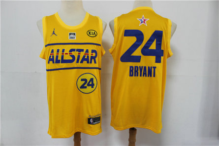 Lakers 24 Kobe Bryant Yellow 2021 NBA All-Star Jordan Brand Swingman Jersey