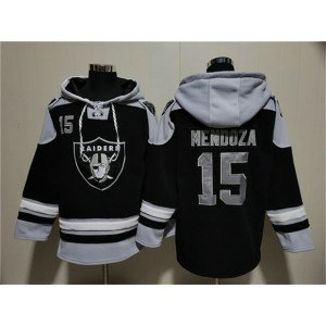 Las Vegas Raiders 15 Fernando Mendoza Black Ageless Pullover Hoodie