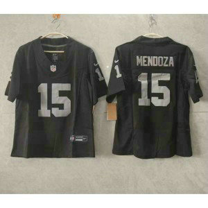 Las Vegas Raiders 15 Fernando Mendoza Black F.U.S.E. Vapor Limited Women Jersey