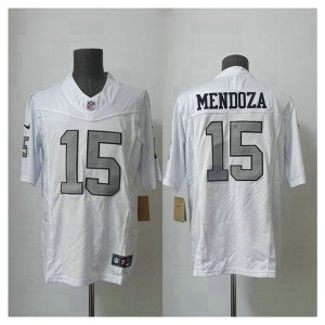 Las Vegas Raiders 15 Fernando Mendoza White Color Rush F.U.S.E. Vapor Limited Men Jersey