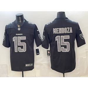 Las Vegas Raiders 15 Mendoza Black Impact Vapor Limited Men Jersey