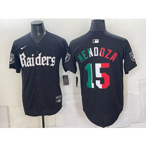 Las Vegas Raiders 15 Mendoza Black Mexico Baseball Vapor Limited Men Jersey Las Vegas Raiders 15 Mendoza Black Mexico Baseball Vapor Limited Men Jersey