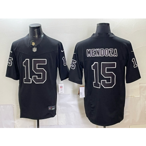 Las Vegas Raiders 15 Mendoza Black Out Vapor Limited Men Jersey