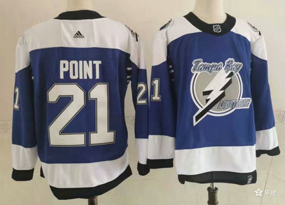 Lightning 21 Brayden Point Blue 2020-21 Reverse Retro Adidas Jersey