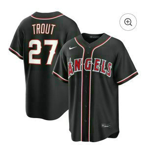 Los Angeles Angels 27 Trout Black 2026 Black Out Cool Base Men Jersey