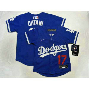 Los Angeles Dodgers 17 Ohtani Blue Toddler Jersey