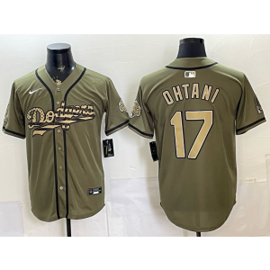 Los Angeles Dodgers 17 Ohtani Salute to Service Cool Base Men Jersey 1