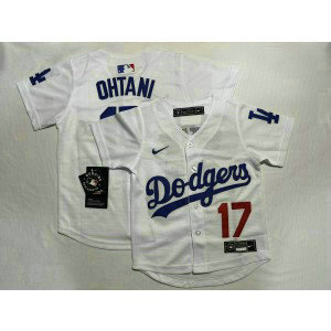 Los Angeles Dodgers 17 Ohtani White Toddler Jersey